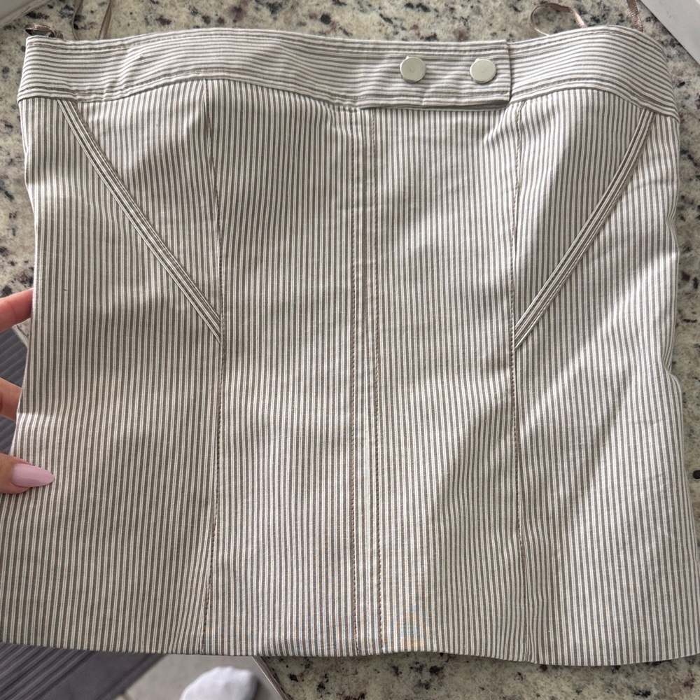 Zara Brown Striped Top